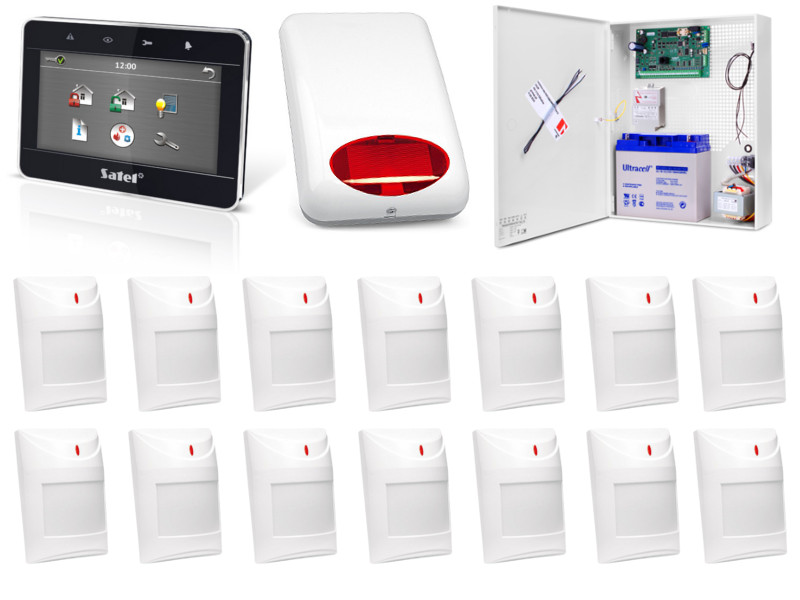 KOMPLETNY ZESTAW ALARMOWY
OPARTY O SYSTEM SATEL
CENTRALA ALARMOWA INTEGRA 64, 
SYGNALIZATOR SPL-5010