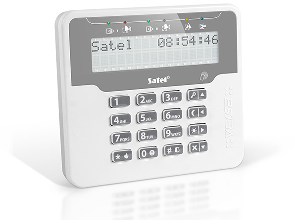 Manipulator Satel VERSA-LCDR-WHczytnik RFID