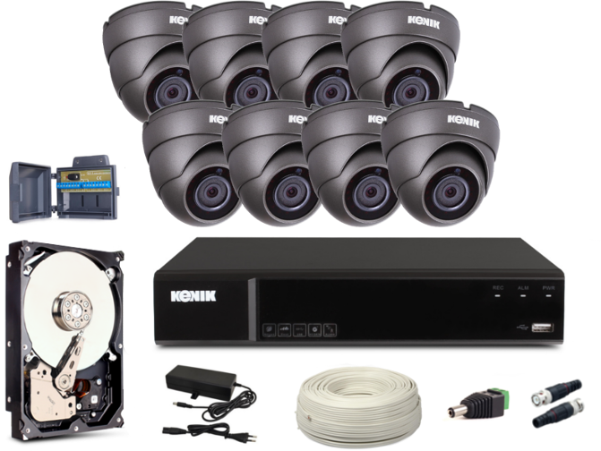 ZESTAW MONITORINGU AHD 720p/1080p 8 KAMER
