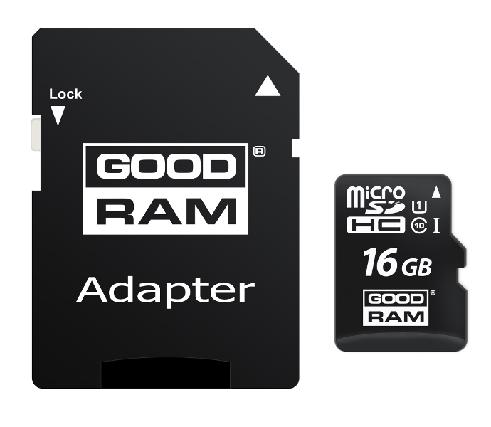KARTA PAMIĘCI SD GOODRAM 
UHS1 CL10 16GB + ADAPTER