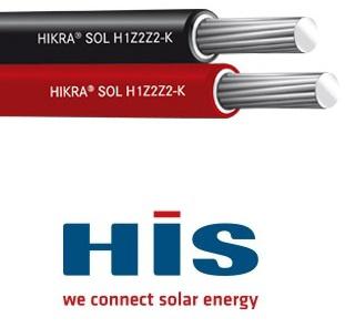 PRZEWÓD KABEL SOLARNY 4mm2 HIKRA® SOL (H1Z2Z2-K) CZERWONY SZPULA 500m
