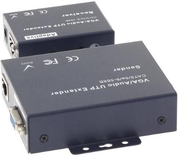 EXTENDER VGA+AU/UTP – zestaw nadajnika i odbiornika VGA + Audio po skrętce UTP