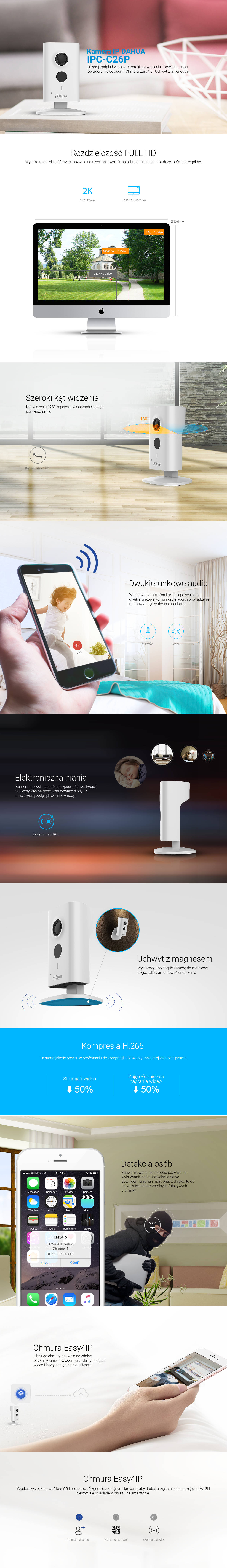 kamera bezprzewodowa 2mp wifi zdalny podgląd 16186