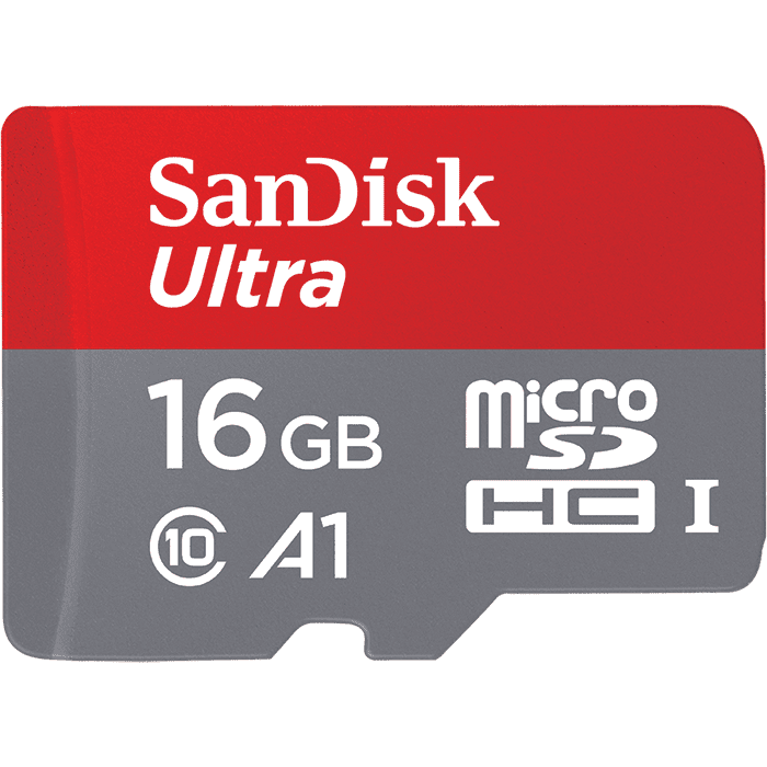 Karta pamięci SANDISK ULTRA microSDHC 
16GB 98MB/s A1 Cl.10 UHS-I + ADAPTER