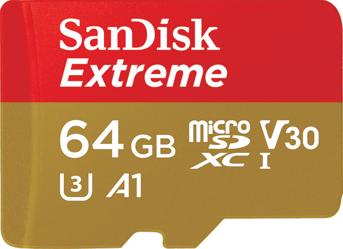 Karta pamięci SANDISK EXTREMEmicroSDXC 64GB 100/60 MB/s A1 C10 V30 UHS-I U3