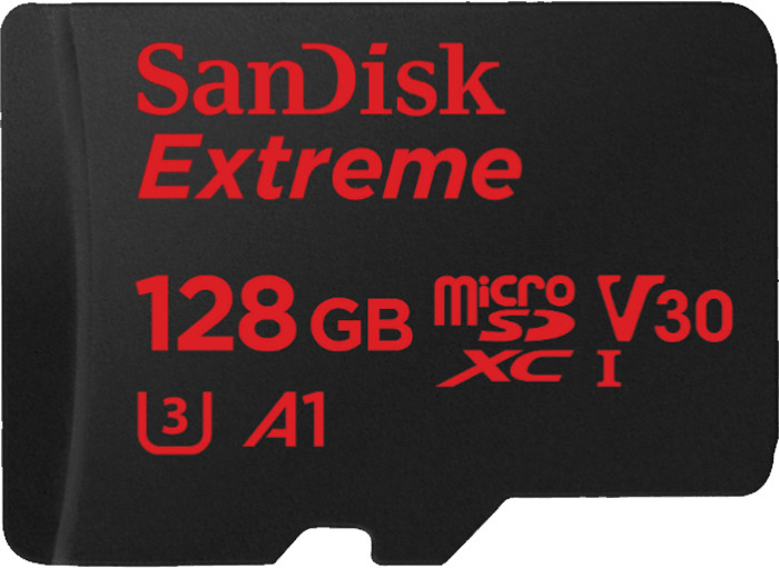 Karta pamięci SANDISK EXTREMEmicroSDXC 128GB 100/90 MB/s A1 C10 V30 UHS-I U3