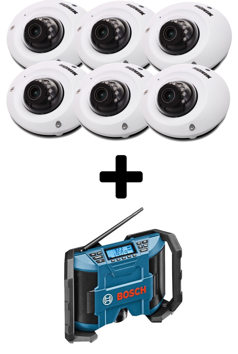 ZESTAW KENIK 6X KAMERA 2MPX KG-2010DAS + RADIO WARSZTATOWE BOSCH GRATIS!!