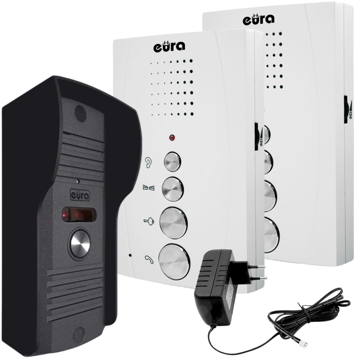 Najważniejsze cechy zestawu domofonowego EURA ADP-51A3 ''DIFESA'' w kolorze białym: