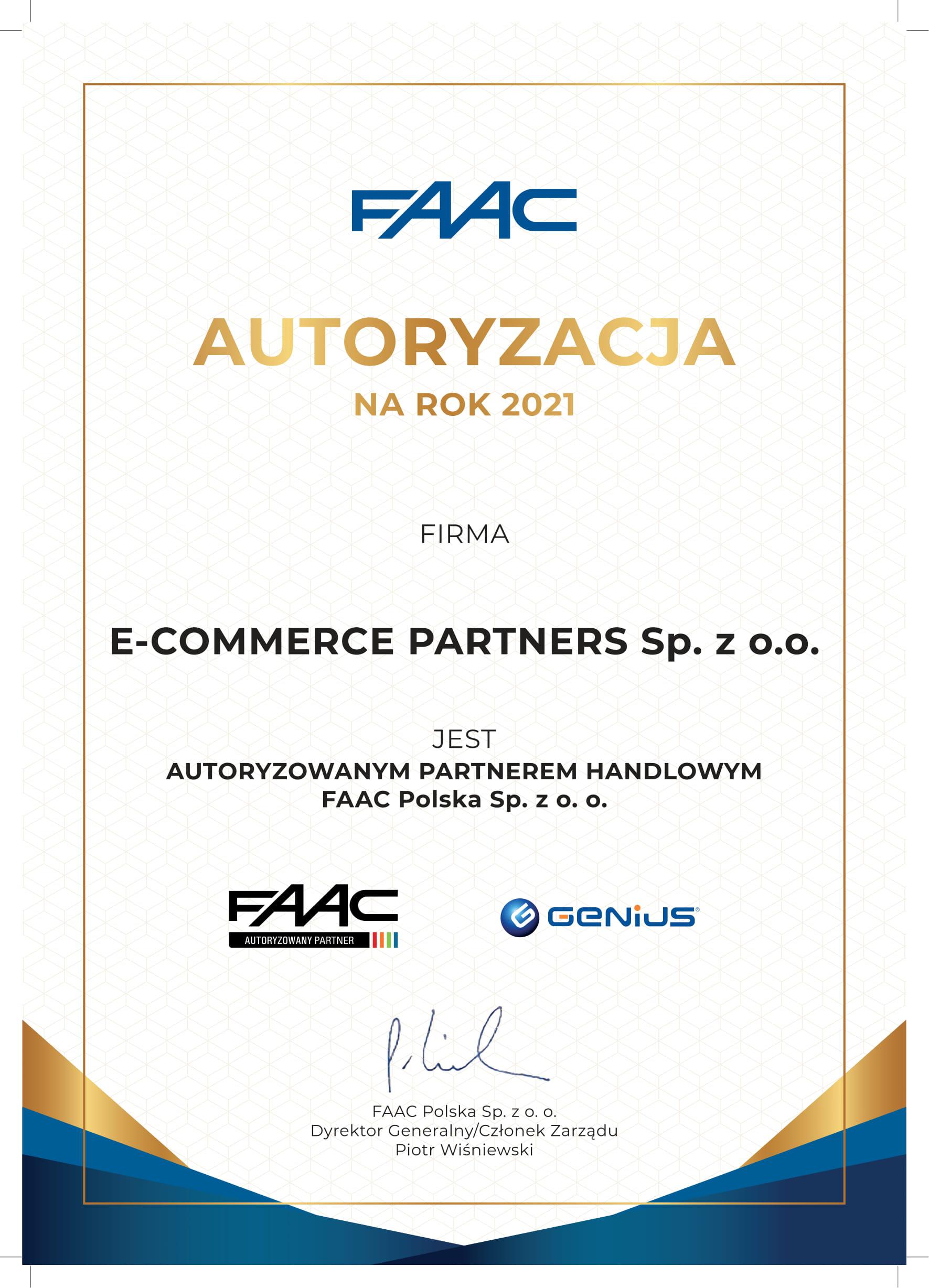 Kupuj u autoryzowanego partnera marki FAAC