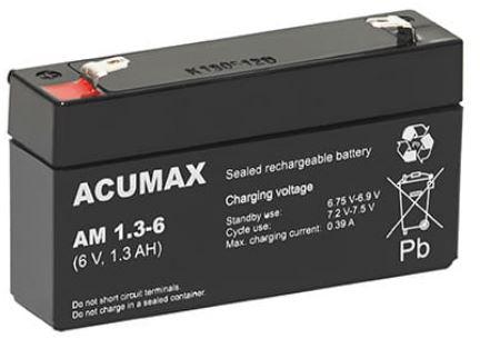 Akumulator ACUMAX 6V 1.3AH serii AM AM 1,3-6