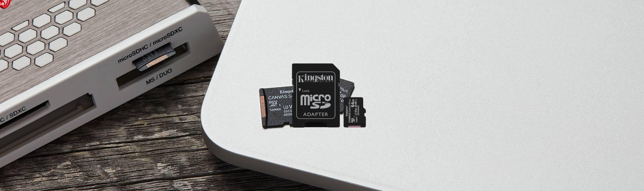 Karta pamięci Kingston Canvas Select Plus 64GB 100MB microSDXC CL10 UHS-I Card z adapterem SD w zestawie: