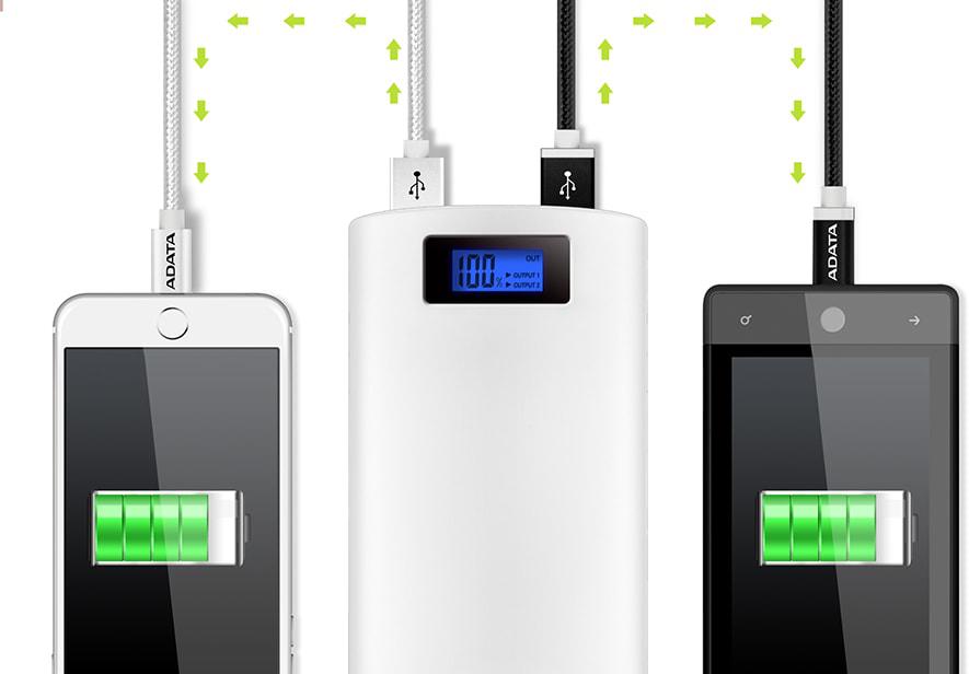 Dwa porty USB zwiększają wydajność ładowania