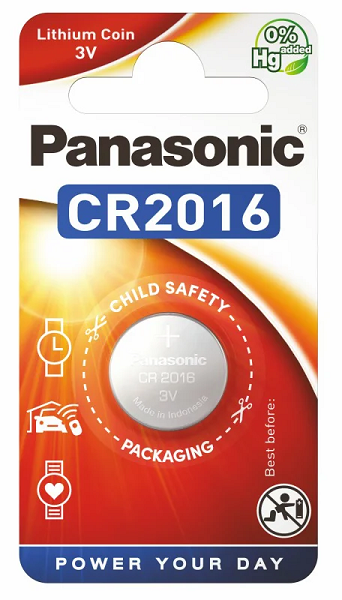 Bateria CR2016 PANASONIC (blister 1 szt.) - DANE TECHNICZNE: