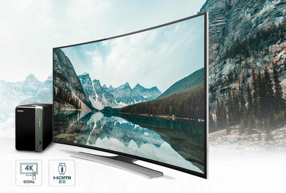 Doskonałe wrażenia wizualne dzięki wyświetlaczowi 4K HDMI i transkodowaniu wideo w czasie rzeczywistym