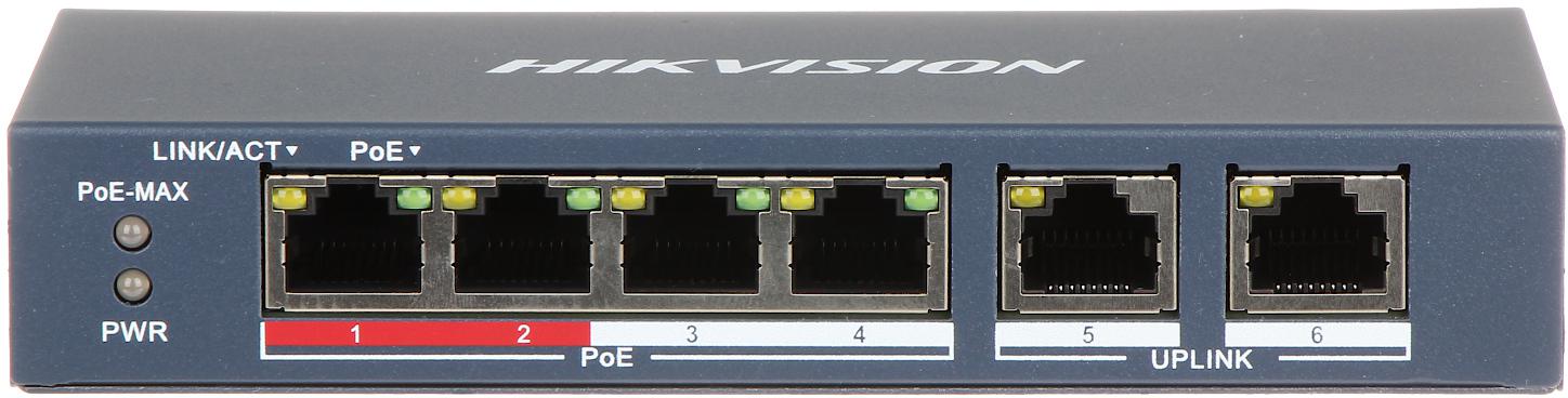Switch POE DS-3E0106P-E/M 6-portowy HIKVISION
