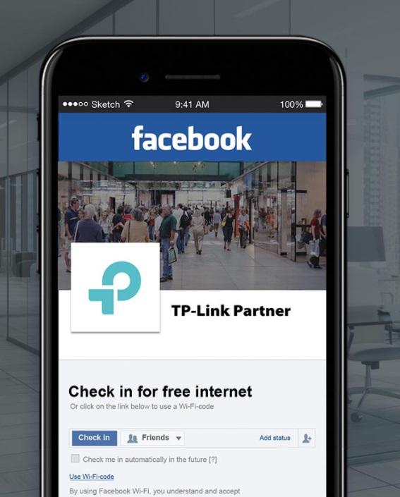 Ochrona sieci dla gości poprzez Facebook Wi-Fi lub logowanie uwierzytelnione SMS-em