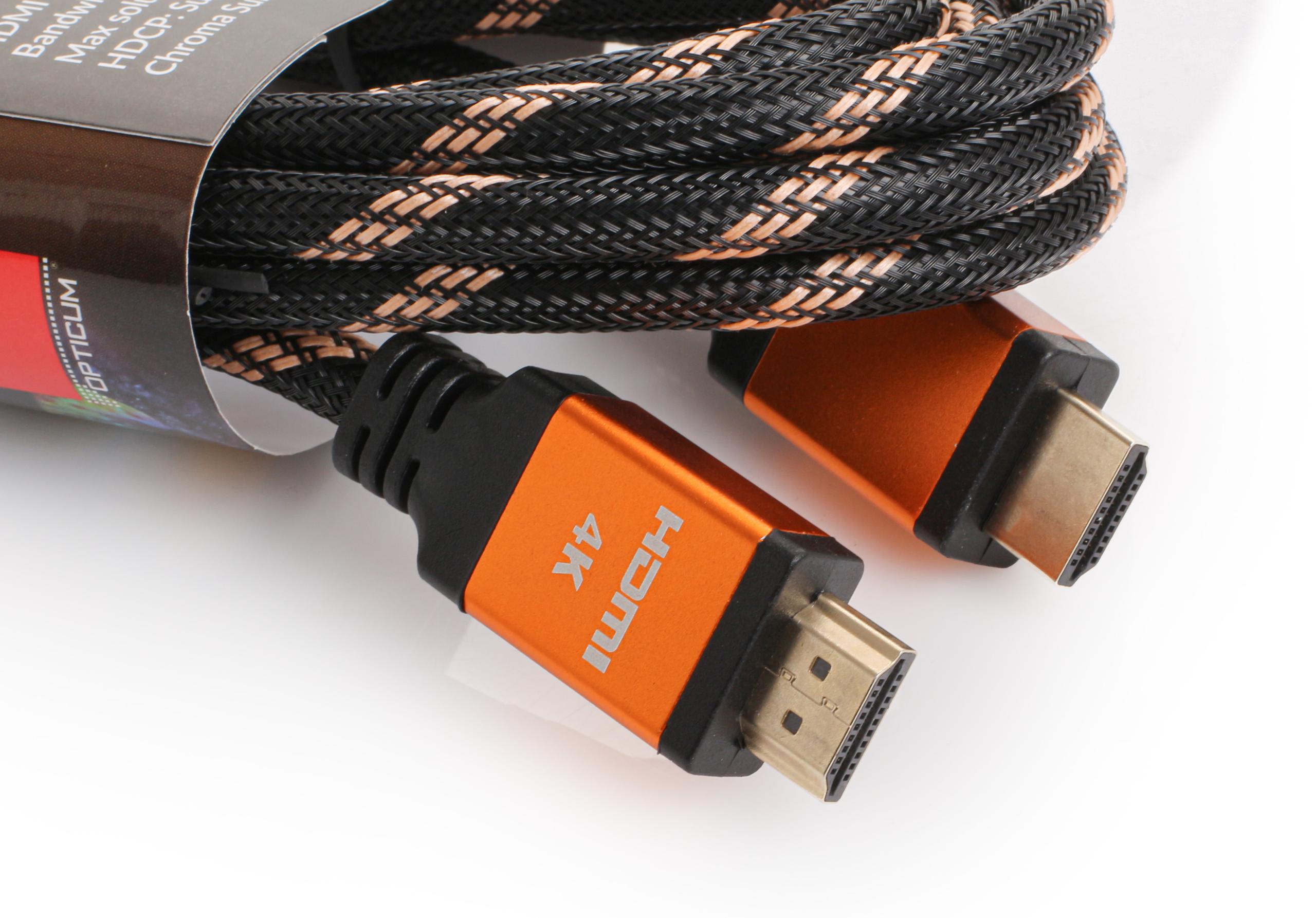 Kabel HDMI-HDMI Opticum RED 4K UHD 0.5m (v2.0)
