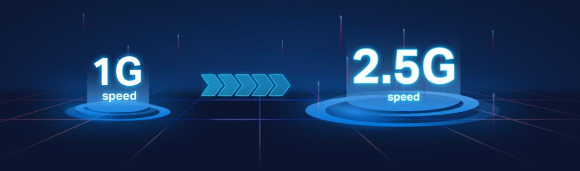 Superszybkie prędkości 2,5 G bez wymiany okablowania