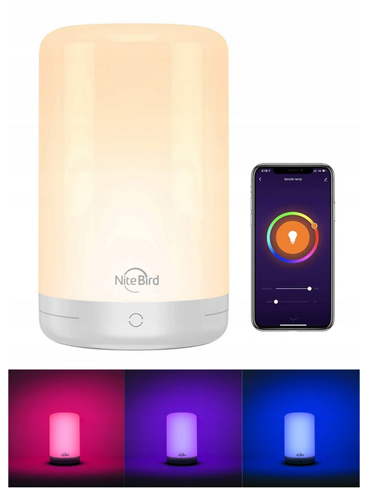 INTELIGENTNA LAMPKA LED Wi-Fi RGB  + White NiteBird LB3: