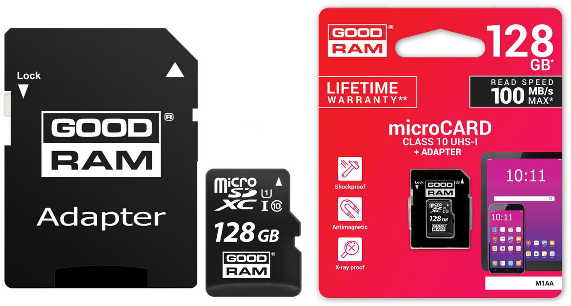 KARTA PAMIĘCI microSD 128GB + adapter - rozszerz możliwości rejestracji kamery IP REOLINK GO Plus: