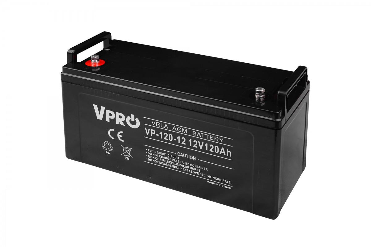 Najważniejsze cechy akumulatora VOLT POLSKA AGM VPRO 12V 120Ah VRLA bezobsługowego