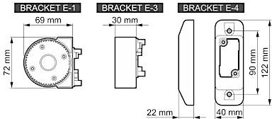 SATEL UCHWYT KULOWY BRACKET E-5 GY DO CZUJEK OPAL GY/AOD-210 GY (SZARY)