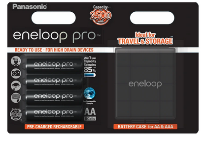 4 x AKUMULATORKI Panasonic Eneloop PRO R6 AA 2500mAh BK-3HCDE (blister + box):