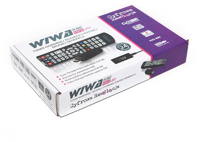 Tuner DVB-T/T2 WIWA H.265 MINI LED - opis: