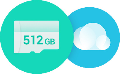 Wiele opcji przechowywania danychSkorzystaj z 512 GB lokalnej przestrzeni magazynowej lub wyślij wszystko do chmury.