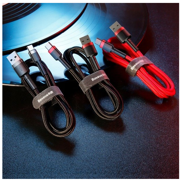 Baseus Cafule | Nylonowy kabel USB Type-C USB-C Quick Charge 3.0 3A 100cm