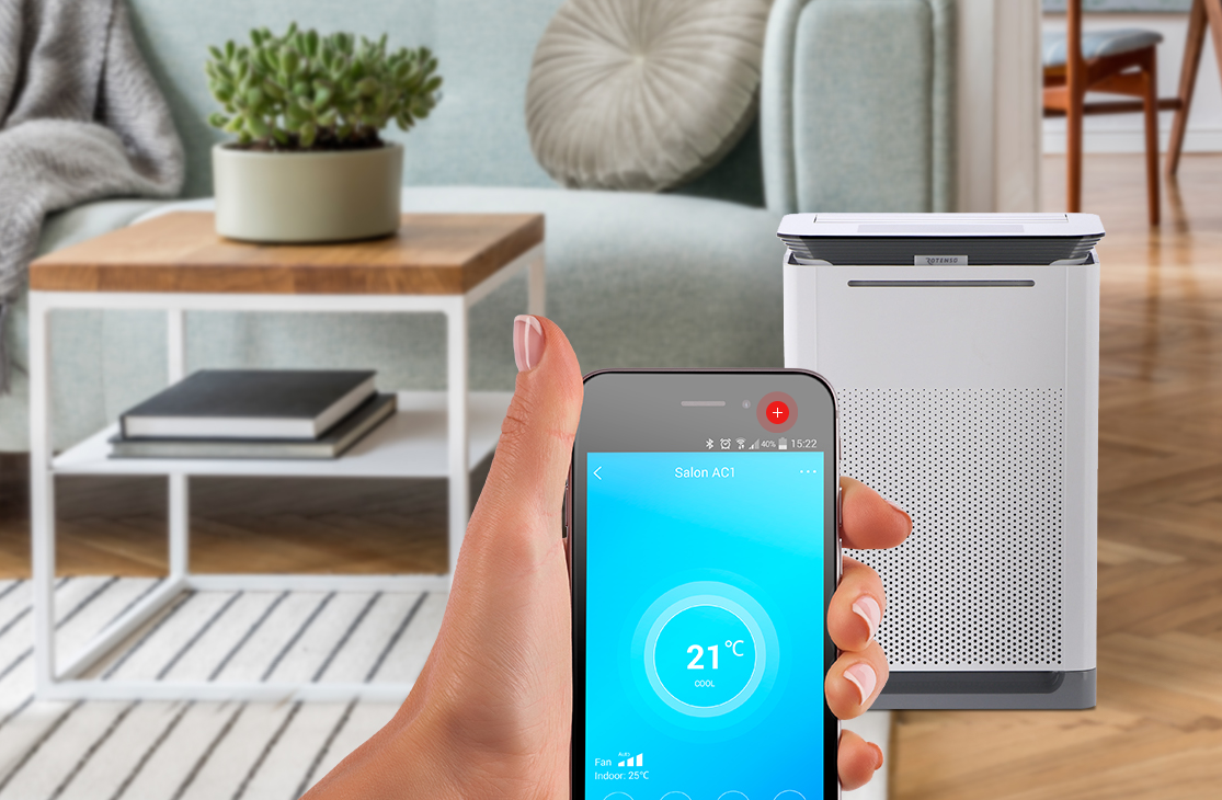 Rotenso Qube Q35W R10 - oczyszczacz powietrza z nawilżaczem i możliwością sterowania poprzez aplikację mobilną Smart Life!