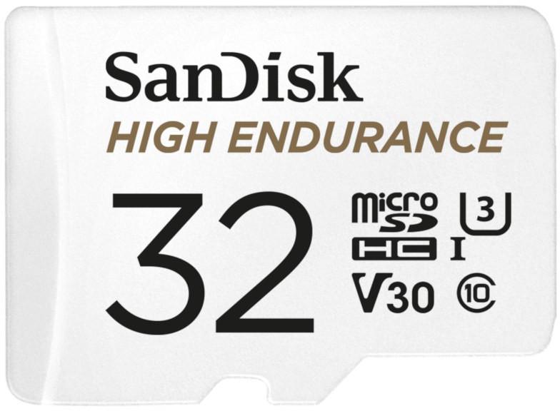 Karta SanDisk HIGH ENDURANCE microSDHC 32GB V30 z Adapterem: