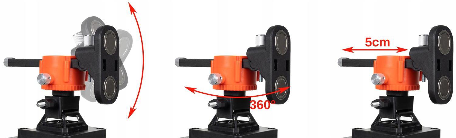 MITON MT-16360 - poziomica laserowa z przydatnym i użytecznym ściennym uchwytem magnetycznym