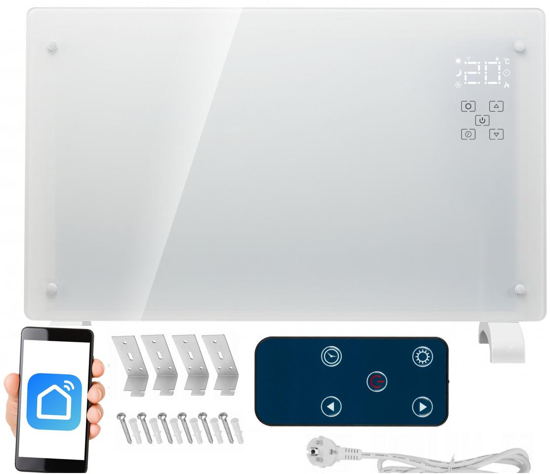 GRZEJNIK ELEKTRYCZNY TERMO GLASS PRO 2000W Wi-Fi Smart Comfort BIAŁY- 3ZK20EAWHI