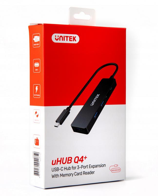 Adapter Unitek H1108B Hub USB-C 3 x USB 3.1 Gen1 SD microSD