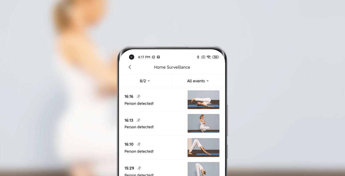 Xiaomi Mi 2K MAGNETIC - wykrywanie ludzi przy wsparciu sztucznej inteligencji (AI): skuteczna eliminacja fałszywych alarmów