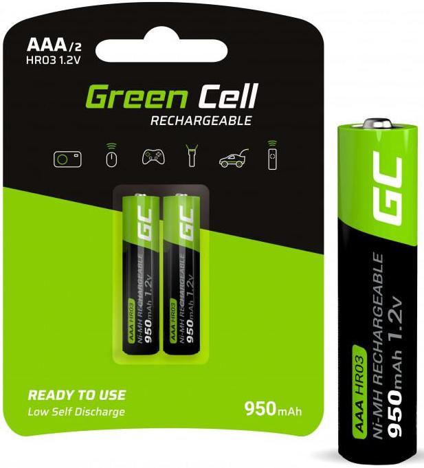 AKUMULATORKI Green Cell 2x AAA HR03 950mAh GR07: