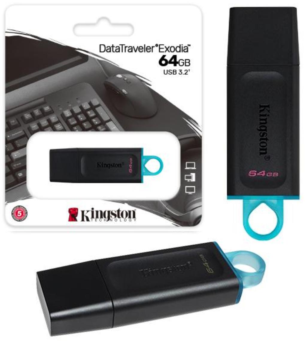 Pamięć flash USB DataTraveler Exodia z zatyczką ochronną i zaczepem na klucze