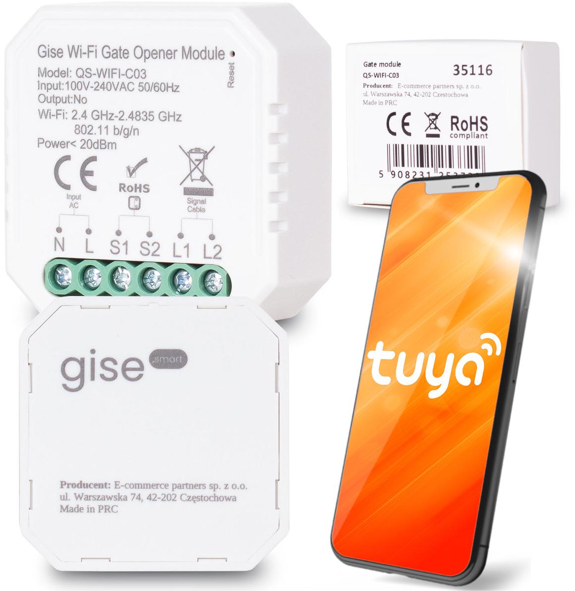 Gise SMART Gate Module - moduł do sterowania bramą Tuya Wi-Fi
