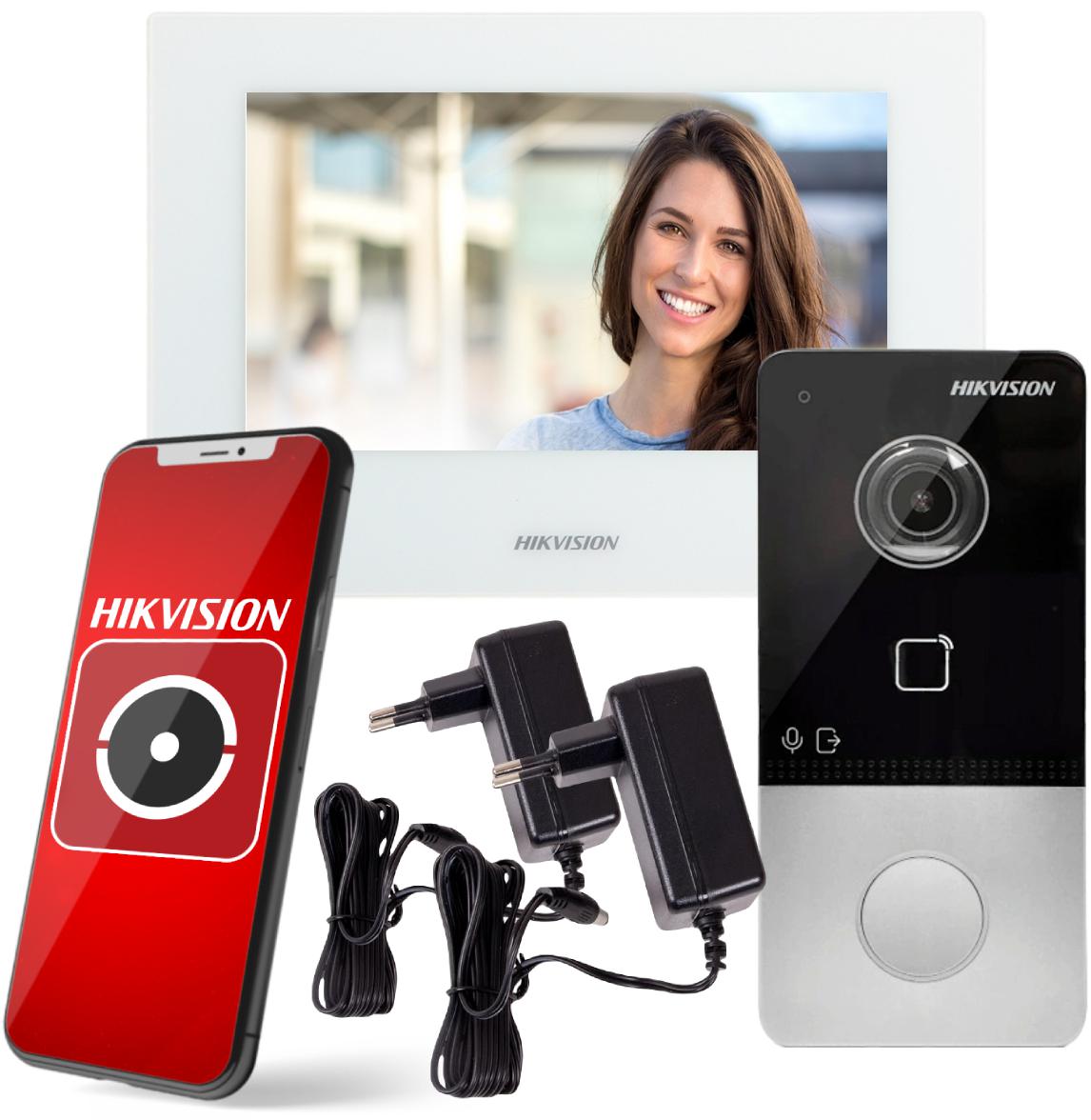 Najważniejsze cechy 1-rodzinnego zestawu wideodomofonowego HikVision KIT-IP-PL603-W: