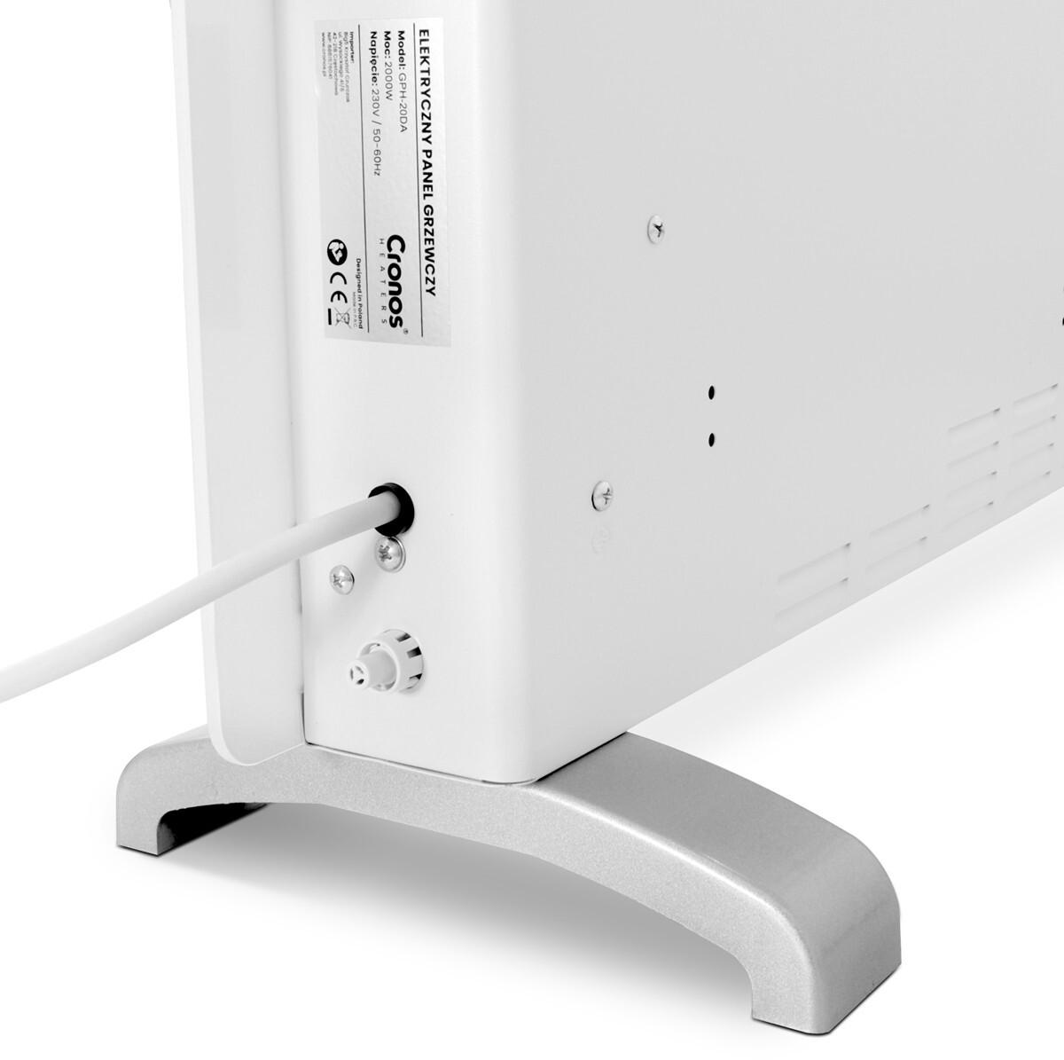 SZKLANY PANEL GRZEWCZY Cronos® GPH-20DA 2000W White - specyfikacja i dane techniczne: