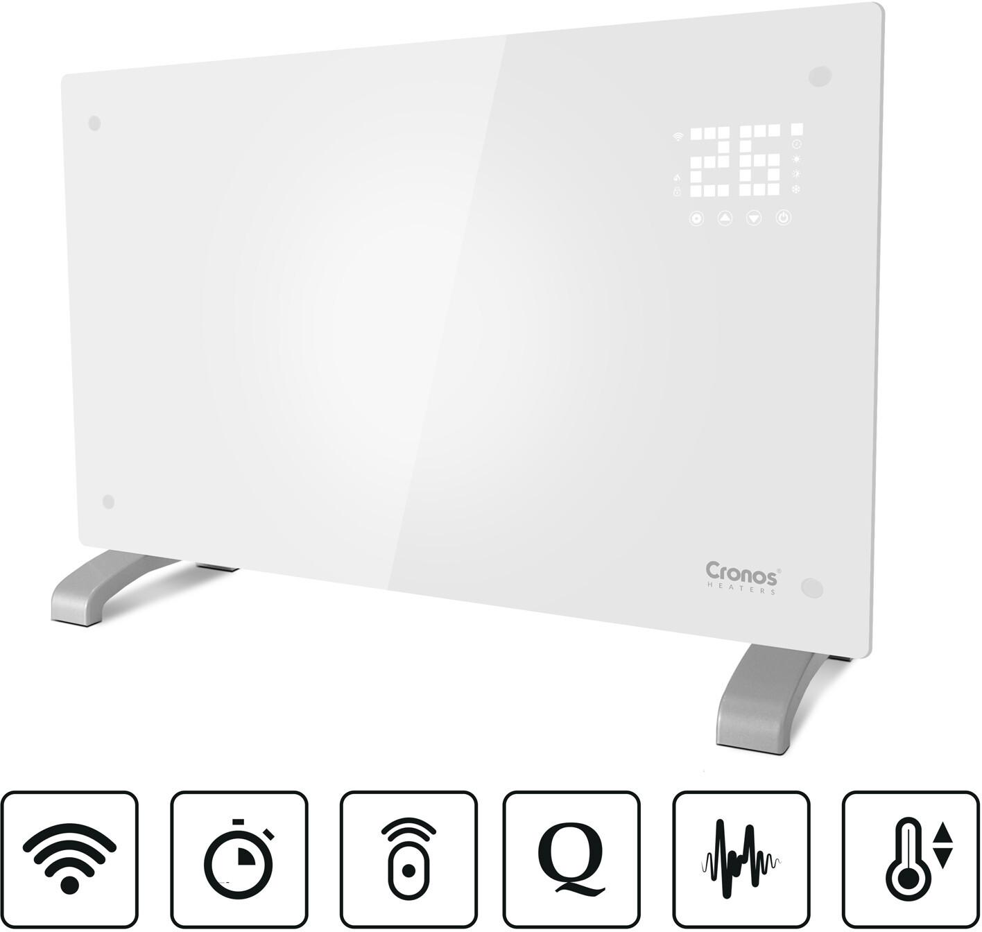 SZKLANY PANEL GRZEWCZY Cronos® GPH-20DA 2000W White - zalety grzejnika konwektorowego: