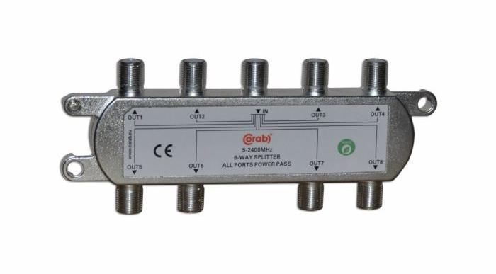 Zastosowanie - Rozgałęźnik-Spliter 5-2400 Mhz Corab 8 drożny