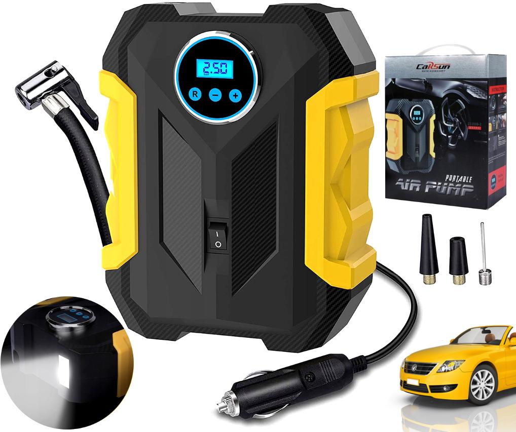 KOMPRESOR SAMOCHODOWY 12V LED LCD C1399-1