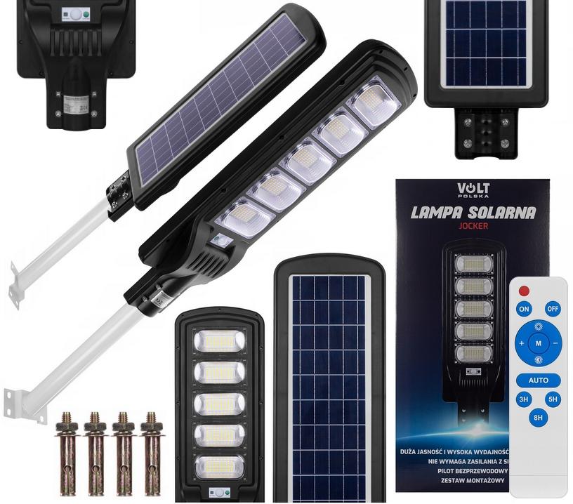 5PVXJ18018 VOLT POLSKA - lampa solarna JOCKER 180W + panel 18W + 20.000mAh + pilot