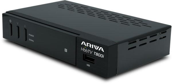 Tuner Ariva T800i HbbTV DVB-T2 H.265 HEVC - opis: