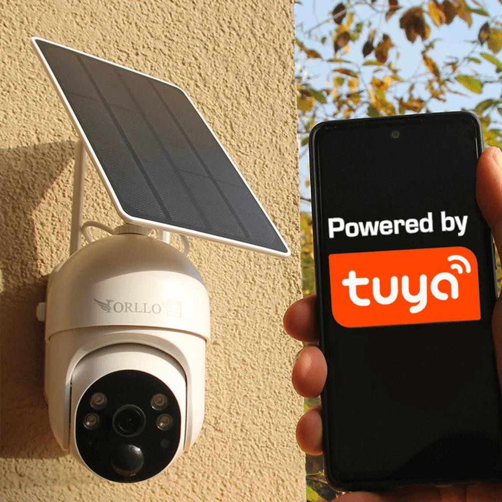 Kamera IP bezprzewodowa 4G LTE obrotowa z panelem solarnym Orllo TZ-1 - kamera solarna z zasilaniem bateryjnym i aplikacją Tuya
