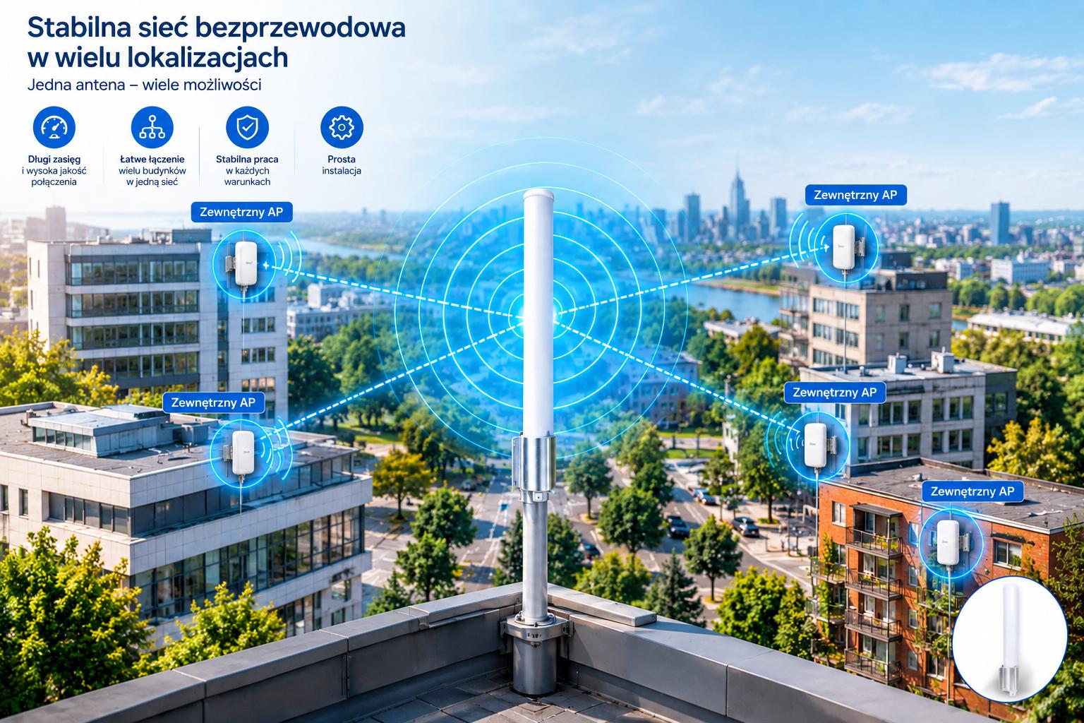 Jedna antena – wiele punktów dostępowych