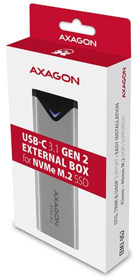 Obudowa dysku M.2 Axagon EEM2-UG2 USB-C 3.2 Gen 2 M.2 NVMe