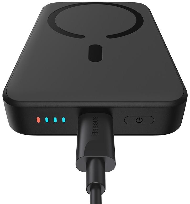 Baseus Magnetic Mini MagSafe BLACK - powerbank z opcją ładowania indukcyjnego QI
